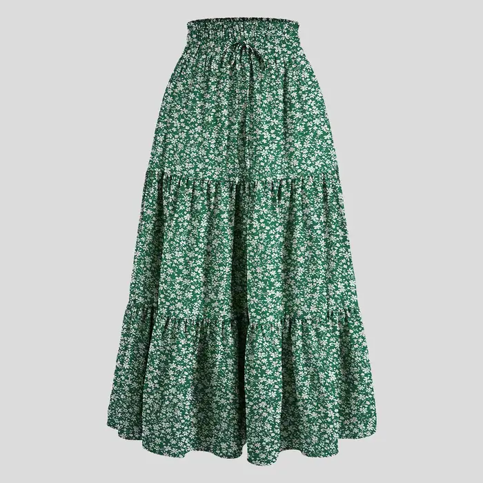 Jupe BoHEME Imprimee Florale Polyvalente Pour Femmes Occasions Speciales Etete De Plage Leger Et Elegante