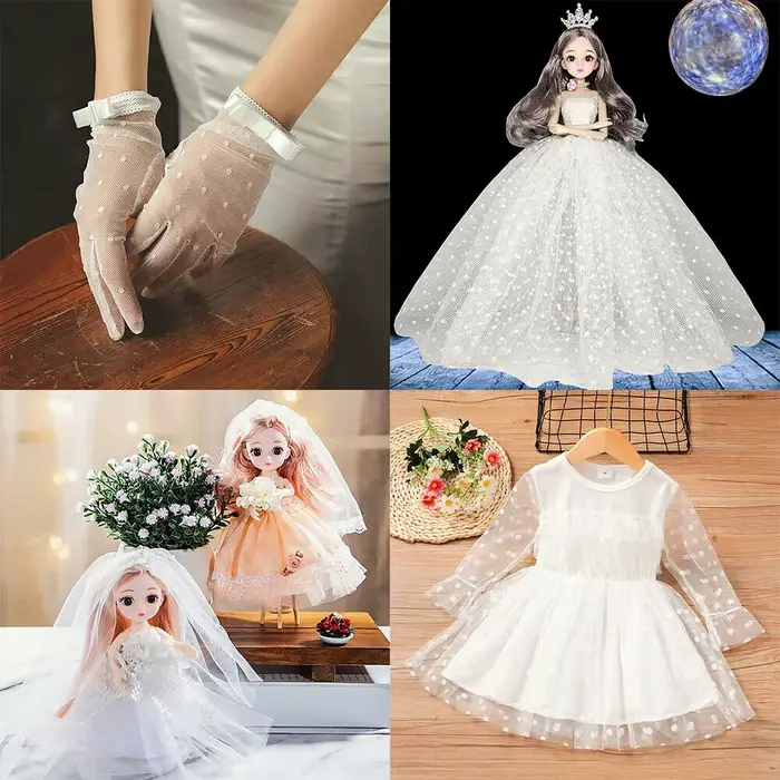 Tulle transparent en maille floquée
