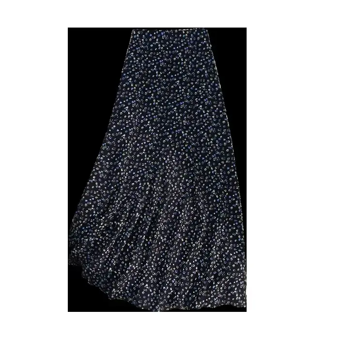 Jupe asymétrique à volants effet queue de poisson pour femme, silhouette élégante, motif floral, coupe ajustée trapèze, saison été, polyvalente, taille haute, féminité naturelle