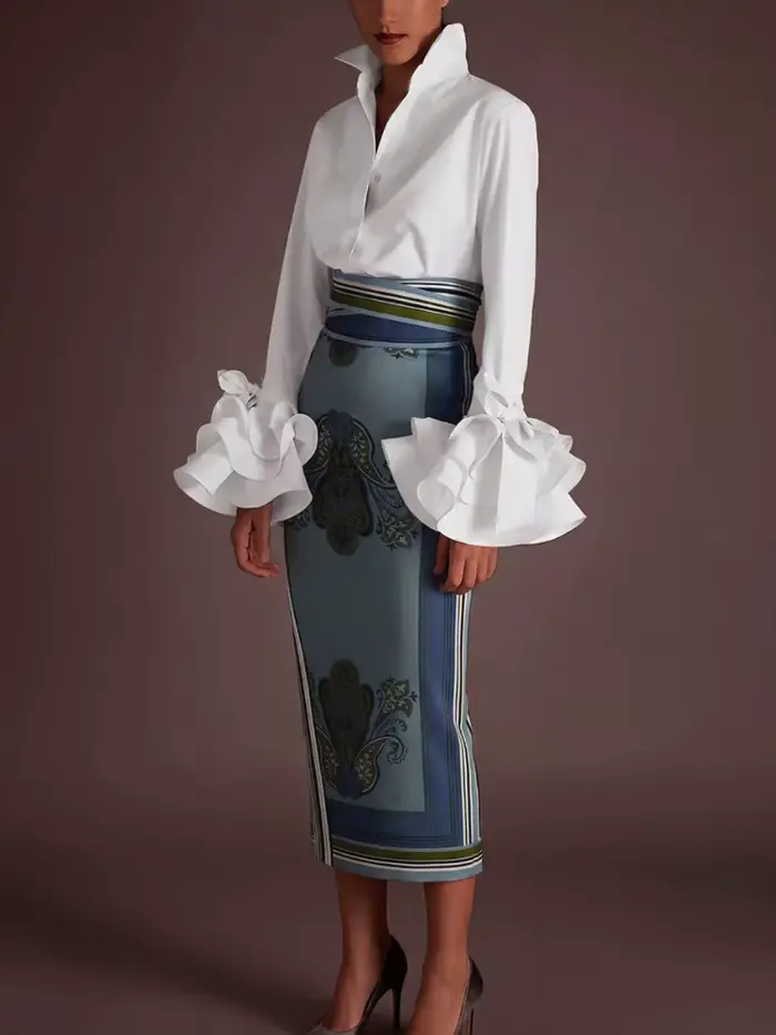 Jupe mi-longue UOOZEE pour femme