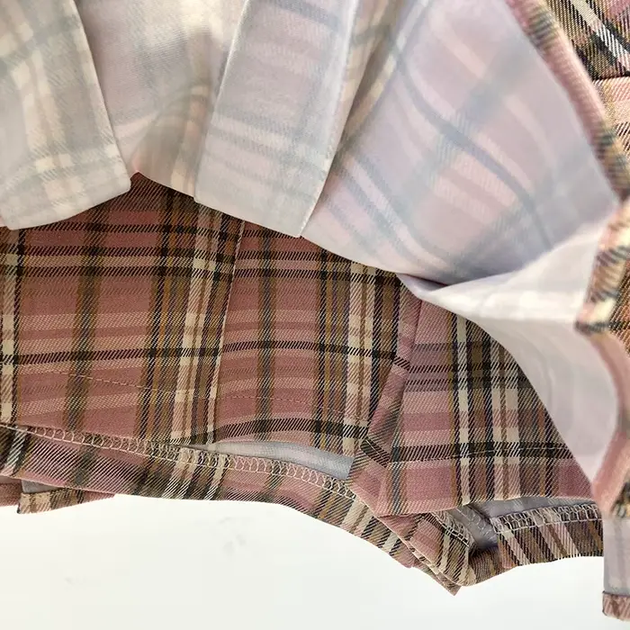 Mini jupe plissée taille haute pour femme
