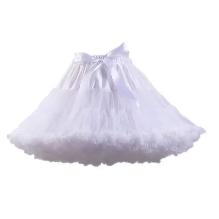 Jupon en Tulle plissé à 3 couches pour femmes