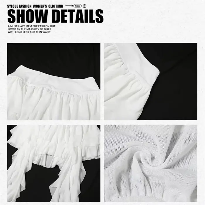 Jupe-short asymétrique bohème taille haute pour femme