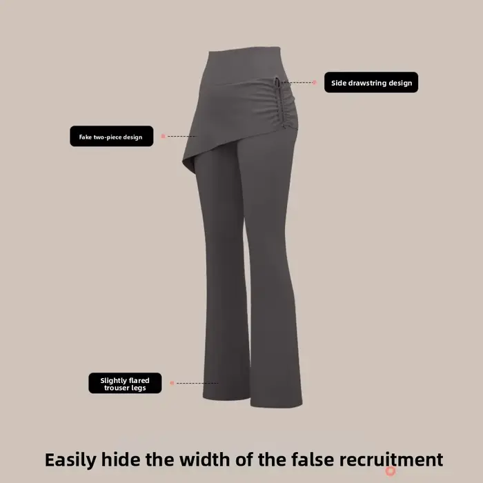 Leggings de sport pour femmes 2 en 1 avec jupe intégrée
