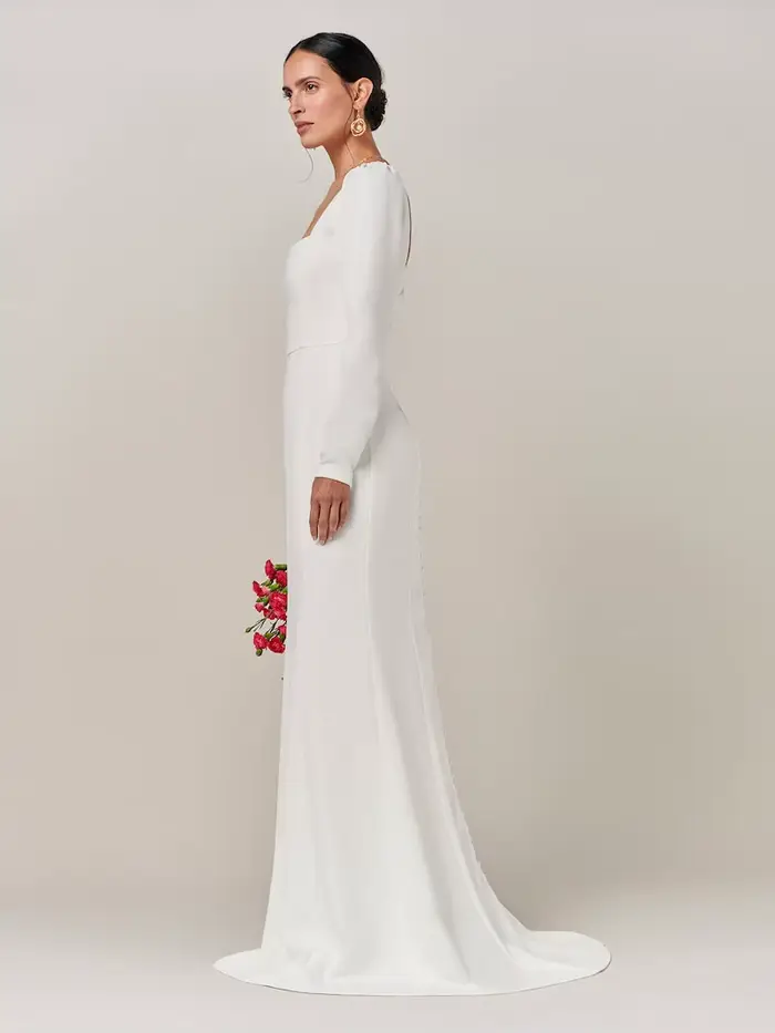 Robes de mariée sirène à col carré 2026