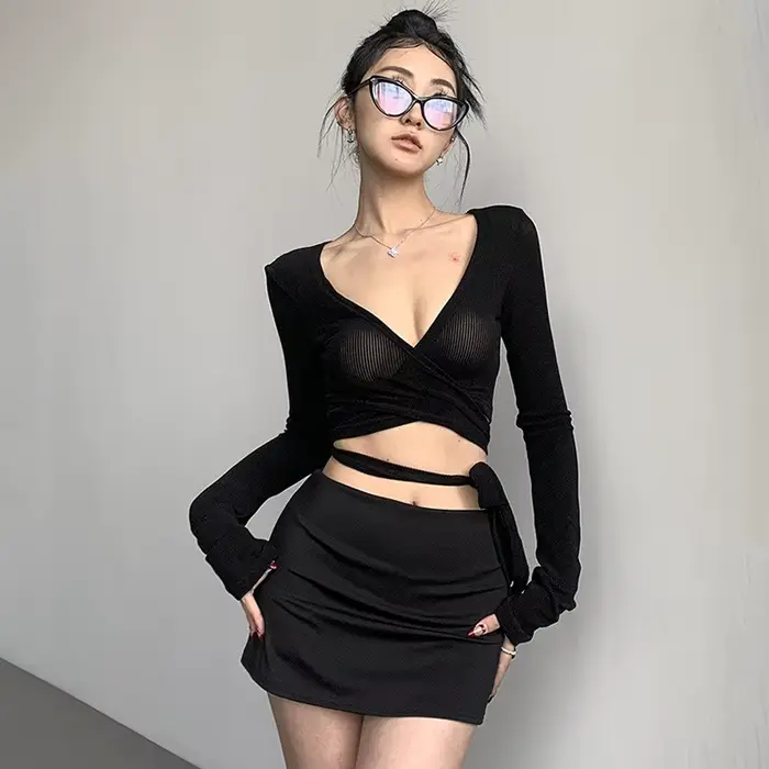 Femmes faux deux pièces jupe courte Sexy hanche levage Yoga jupe courte haute élastique Fitness mode