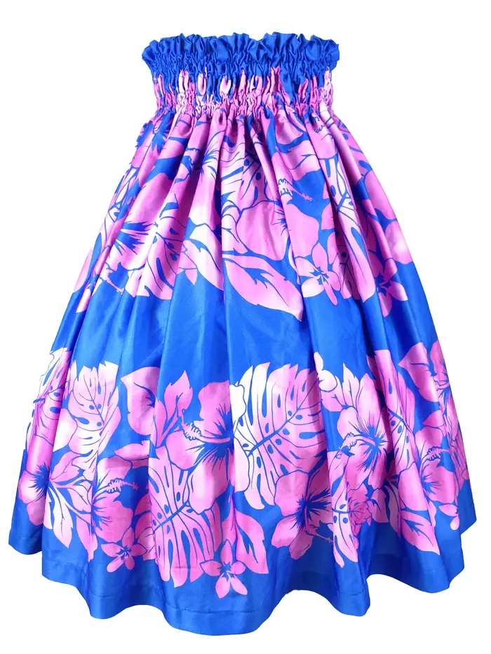 Jupe hawaïenne Hula Dance Pa'u imprimée Floral pour femmes, tenue festive et de performance, idéale pour les cérémonies de diplôme et événements familiaux