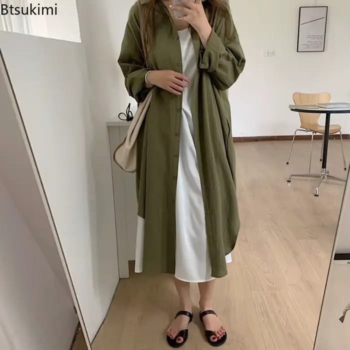 Robe chemise longue pour femmes