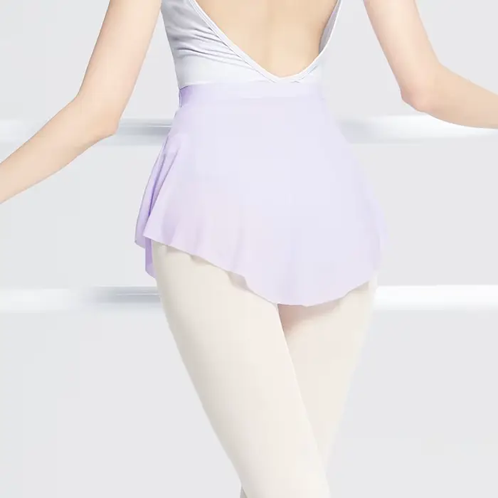 Jupe de ballet en nylon et élasthanne avec fente latérale pour danseuses de ballet, yoga, gymnastique et entraînement sportif occasions spéciales