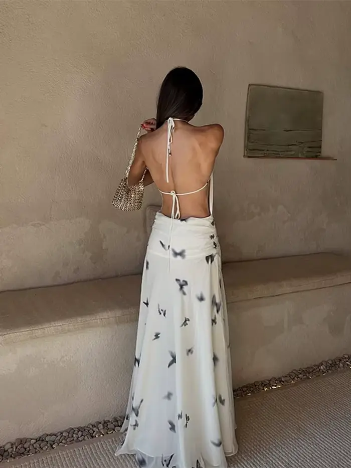 Robe longue sans manches pour femmes