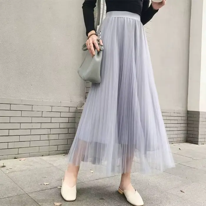 Nouvelle Jupe Vintage en Tulle pour Femme