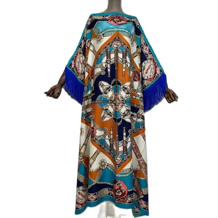 Robe Longue en Mousseline de Soie pour Femme