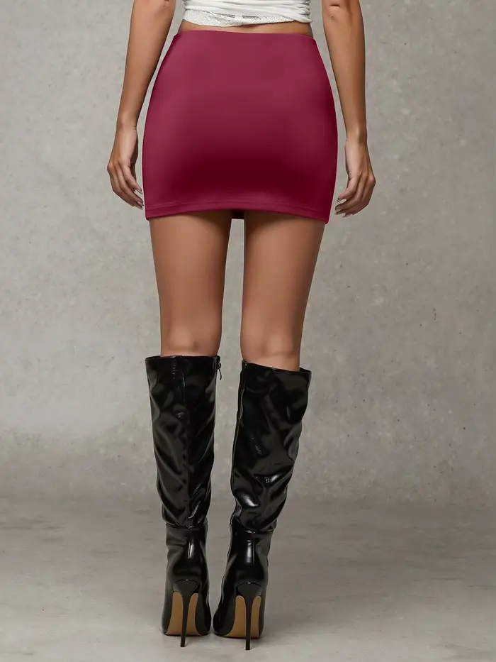 Indispensable dans la garde-robe ! Mini-jupe taille haute anti-exposition