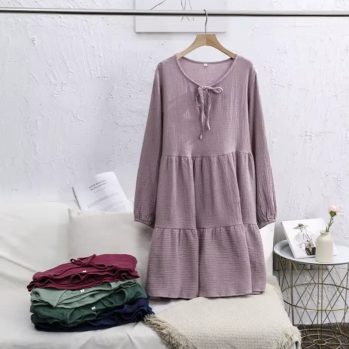 Robe en mousseline 100% coton pour femmes