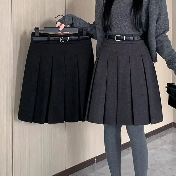 Jupe plissée de Style collégial pour femmes
