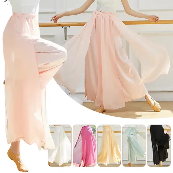 Pantalon en Mousseline de Soie Satin pour Femmes Taille Haut, Confortable, Élégant, Doux, Ample, Moderne, Danse, Yoga, Occasions Spéciales