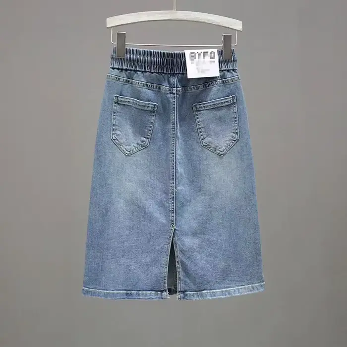 Jupe en jean élastique pour femme