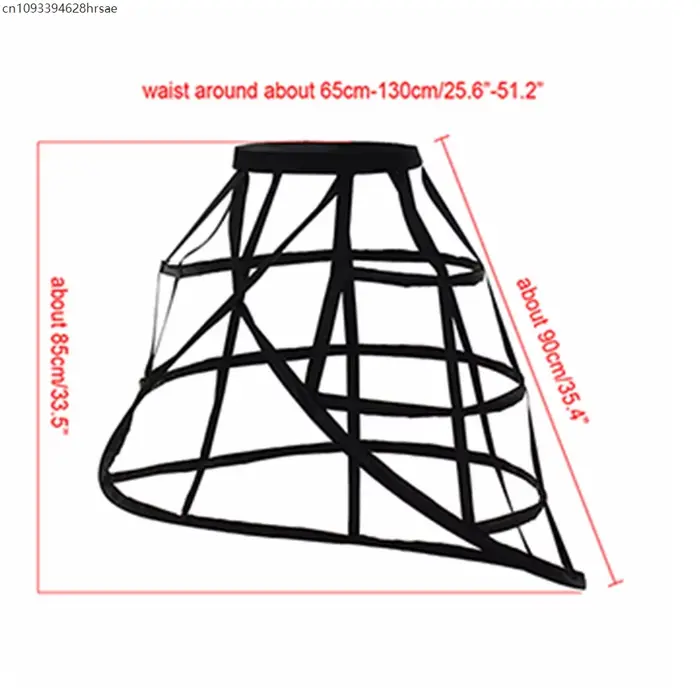 Cage cerceau jupon femmes irrégulière Crinoline jupe sacoche blanc noir mariage mariée sous-jupe agitation