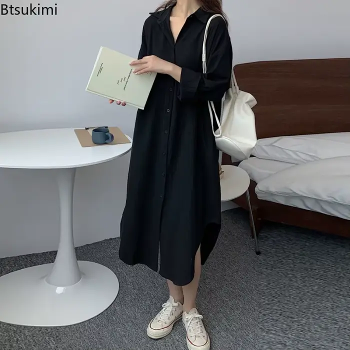 Robe chemise longue pour femmes