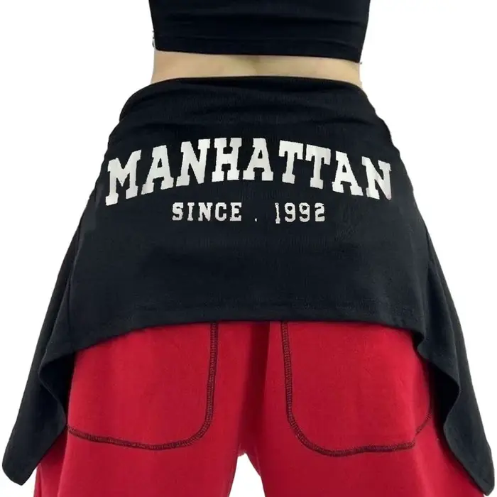 Jupe superposée de danse Jazz, jupe à ceinture de rue, accessoire de vêtements d'été avec Look haut 