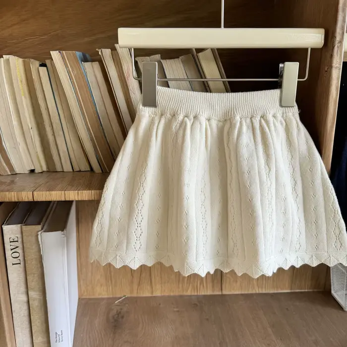 Deer jonmi 2026 Printemps Nouvelle Collection Style Coréen Jupes en Tricot pour Bébés Filles