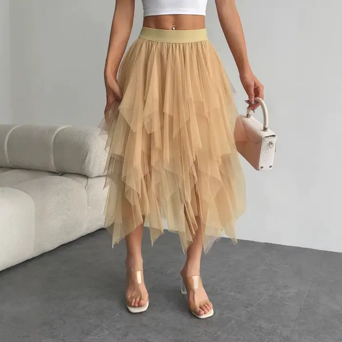 Jupe longue Chic en Tulle pour femmes