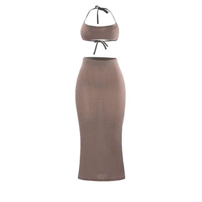 Ensemble jupe longue 2 pièces pour femmes