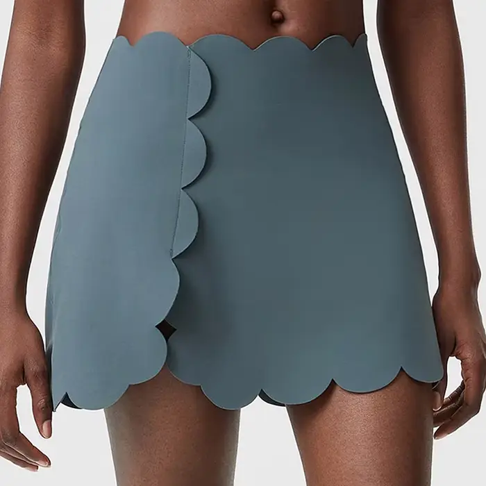 Jupe de tennis d'été 2 en 1 pour femmes, jupe-short de course en plein air respirante et à séchage r