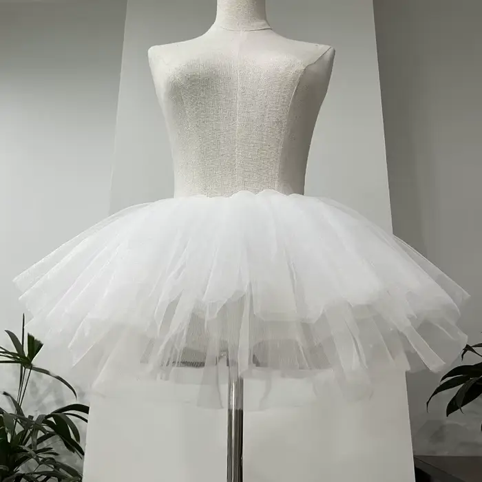 Sous-jupe Lolita en Tulle bouffant blanc et noir pour femmes, robe de bal Cosplay pour enfants, jupo