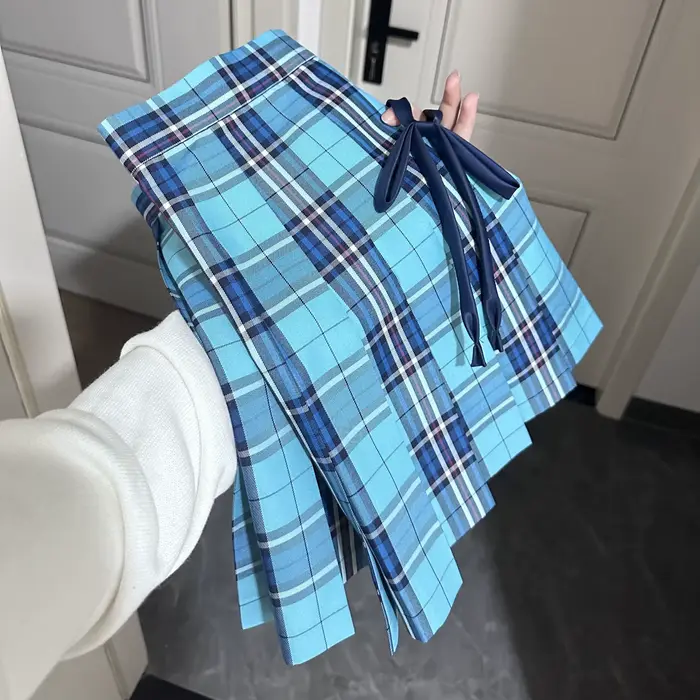 Jupes plissées à carreaux pour filles