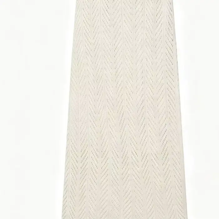 Jupe tricotée d'été bywindto en polyester, style streetwear, mi-mollet, empire, printemps-automne, confortable et polyvalente