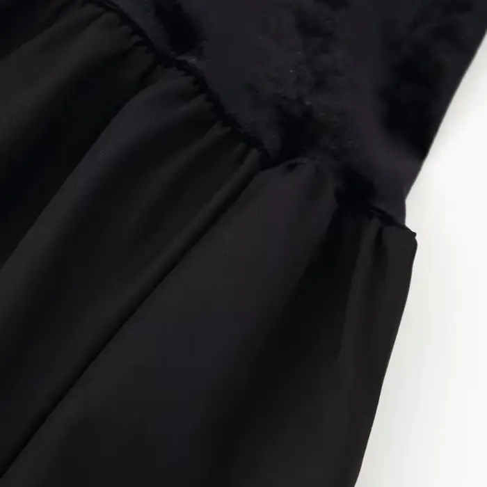 Robe en velours côtelé pour femmes junior bureau dame printemps été polyester silhouette lâche col en V décoration drapée légèrement extensible tour de taille naturel manche régulier coupe régulière pull mi-mollet
