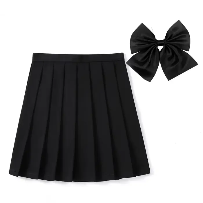 XS- 5XL jupe taille haute avec nœud papillon dames été femmes une ligne Harajuku coréen noir Mini ju