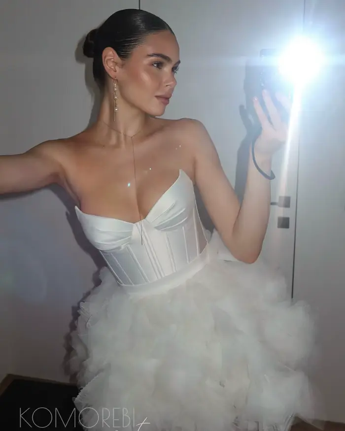 Mini-jupe superposée en tulle blanc – Jupe courte de fête d'été