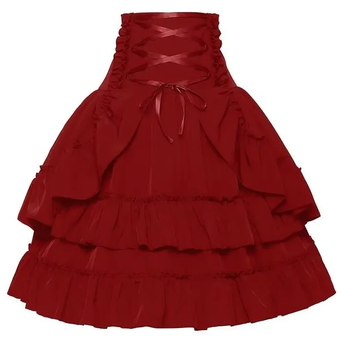 Nouvelle jupe vintage Y2K gothique rétro Lolita pour femme