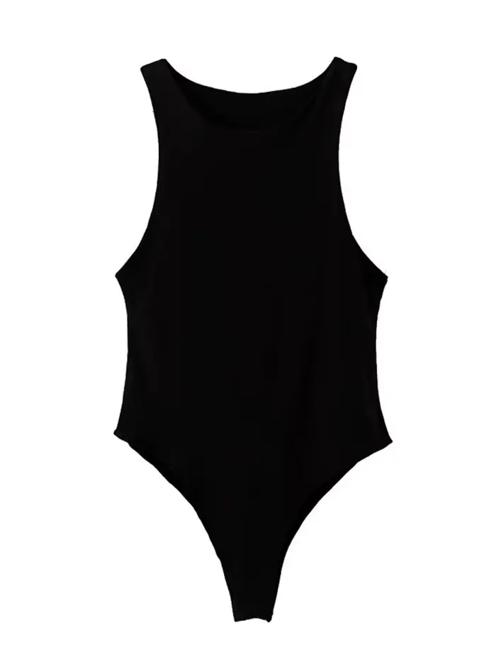 Été solide sexy moulante femmes body femme 4 couleur vert mince