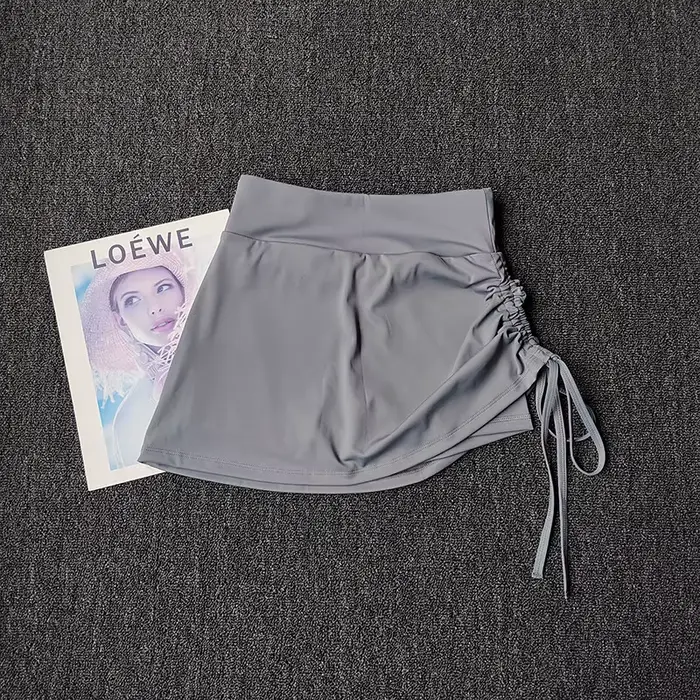 Jupe-short de course taille haute pour femme