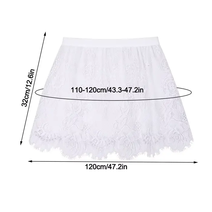 Nouvelle jupe transparente en dentelle et résille