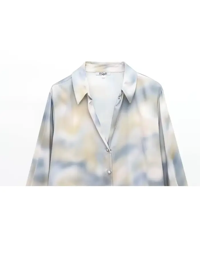 Ensemble jupe en soie tie-dye élégant et confortable pour femme