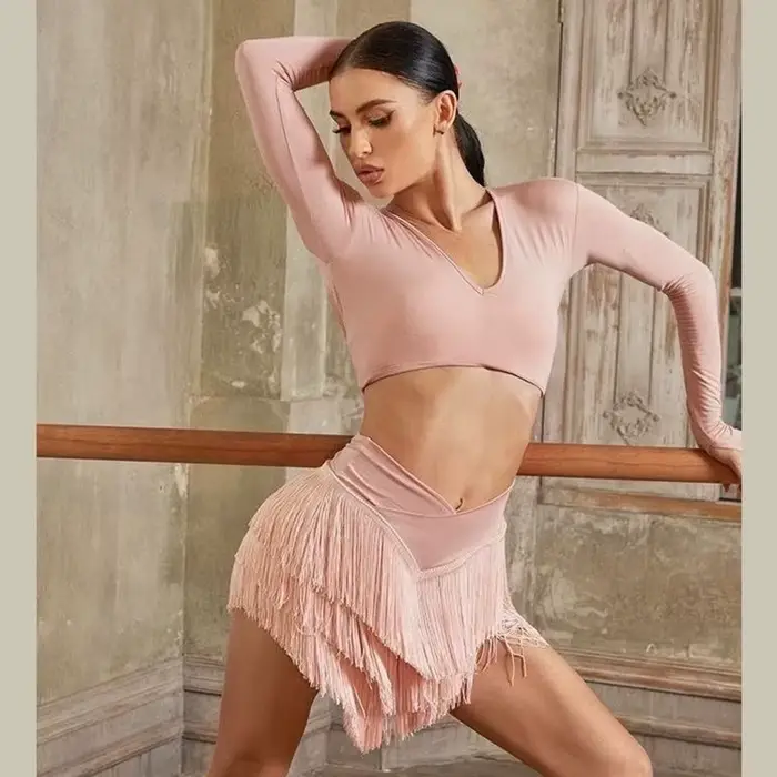 Femmes jupe de danse latine adulte femme Tango Cha Cha