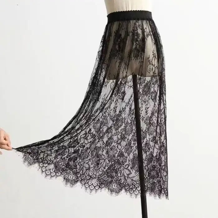 Sous-jupe en dentelle florale ample anti-éblouissement pour robes et événements spéciaux femmes