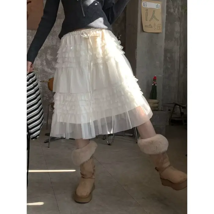 Jupe en maille française pour femme