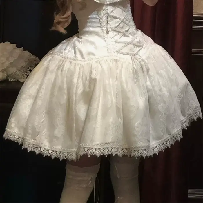 Jupe courte en dentelle SK style Lolita gothique victorien sous-culture Lolita pour filles anniversaire fête cosplay