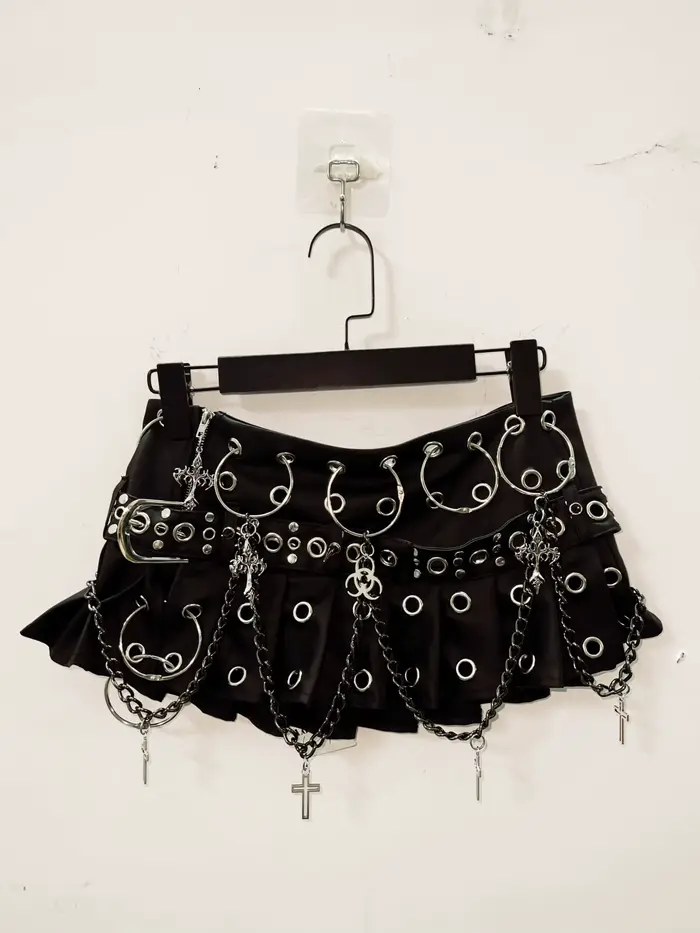Jupes courtes gothiques vintage, vêtements Harajuku, mode Y2K, RiSALE