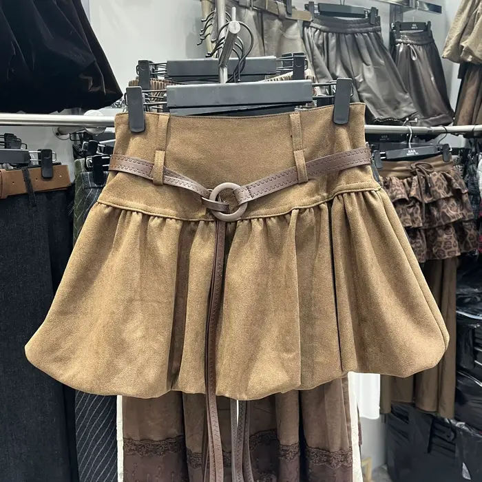 Nouveau Jupe imprimée taille haute mode femme rétro jupe de hanche en forme de A