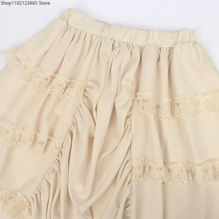 Jupe longue vintage Renaissance femme style médiéval steampunk gothique asymétrique Halloween costumes