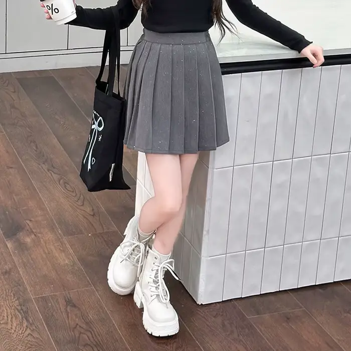 Mini jupe plissée d'écolière japonaise pour adolescentes