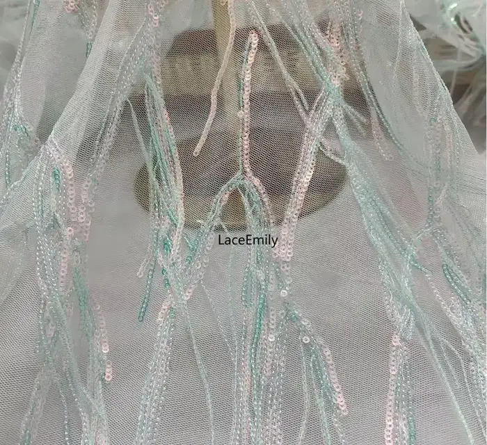 Robe Tutu en dentelle brodée à franges, vert Pastel, maille blanche, tulle pour filles, robe de mari