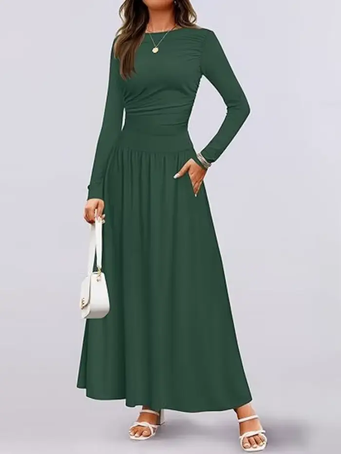 Robe Maxi à manches longues pour femmes