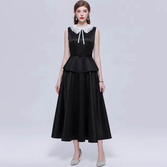 Nouvelle Robe Longue de Soirée Élégante Française d'Été pour Femme